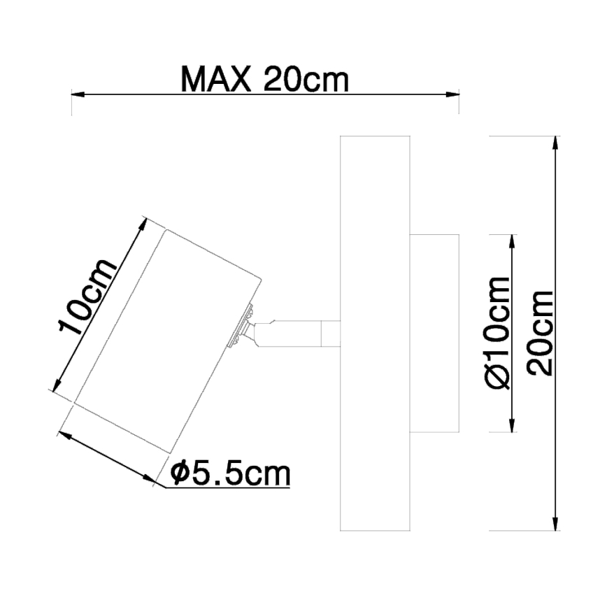 Globo -Sienas starmetis 1xGU10/5W/230V koka/metāla