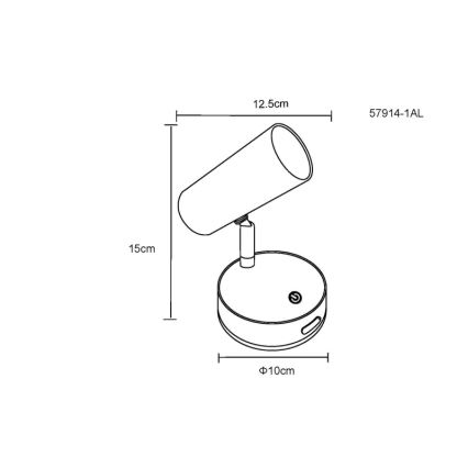 Globo - LED Aptumšojams sienas starmetis LED/0,4W/3,7V 1800 mAh