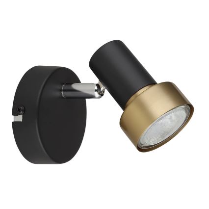 Globo - Sienas starmetis 1xGU10/25W/230V melna/zelta