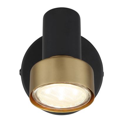 Globo - Sienas starmetis 1xGU10/25W/230V melna/zelta