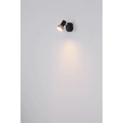 Globo - Sienas starmetis 1xGU10/25W/230V melna/sudraba
