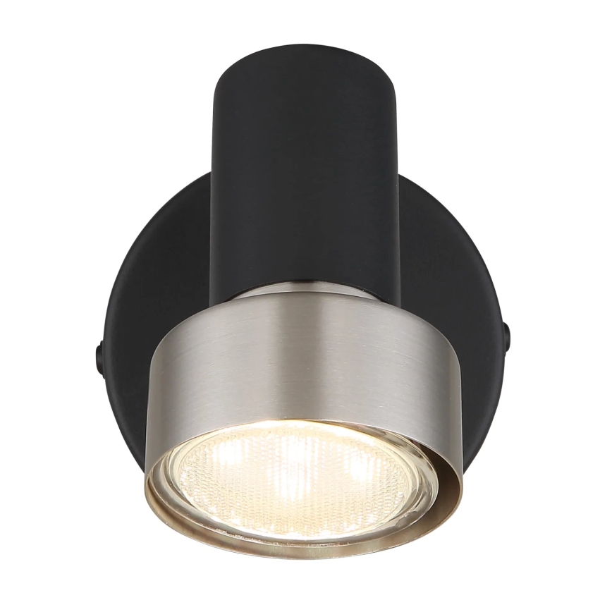 Globo - Sienas starmetis 1xGU10/25W/230V melna/sudraba