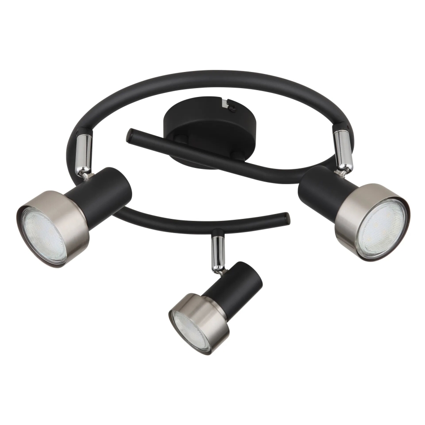 Globo - Starmetis  3xGU10/25W/230V melna/sudraba