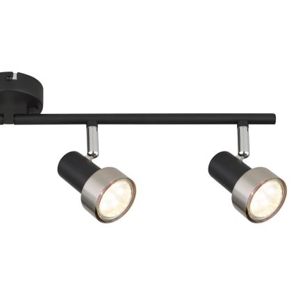 Globo - Starmetis  4xGU10/25W/230V melna/sudraba