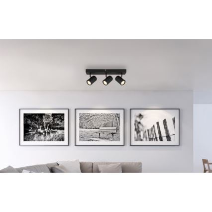 Globo - Starmetis 3xGU10/25W/230V melna