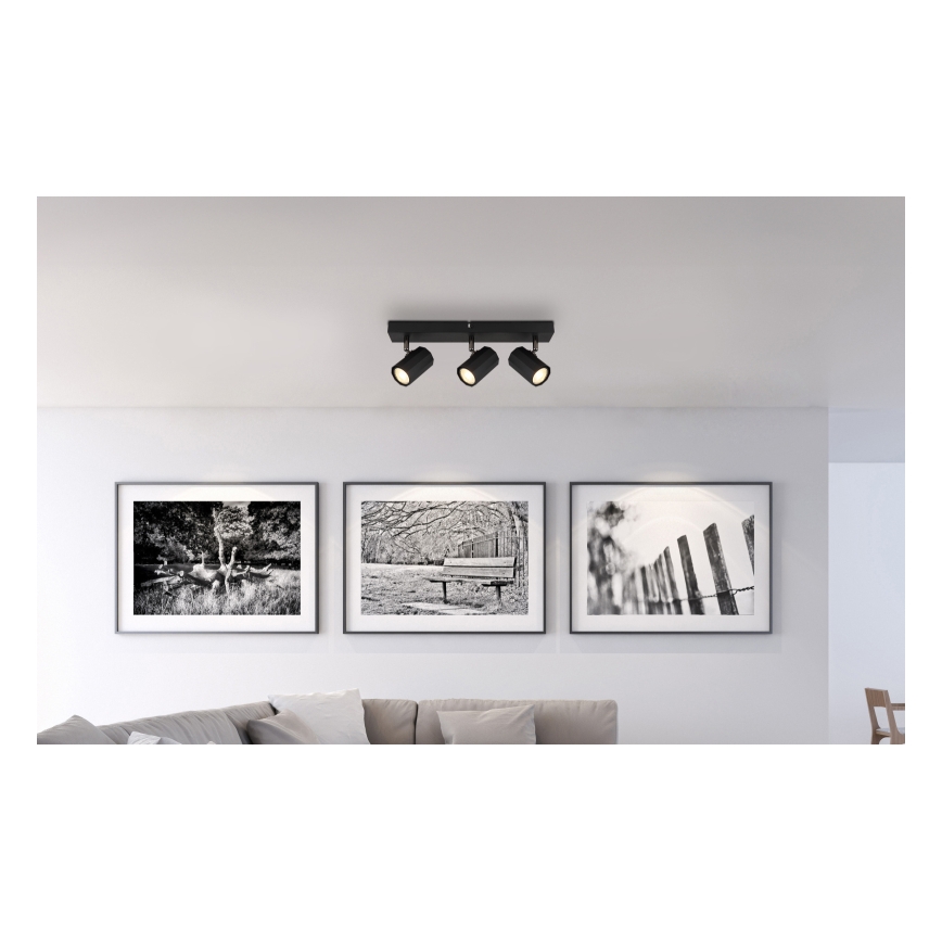 Globo - Starmetis 3xGU10/25W/230V melna