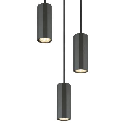 Globo - Lustra ar auklu 3xGU10/25W/230V melna