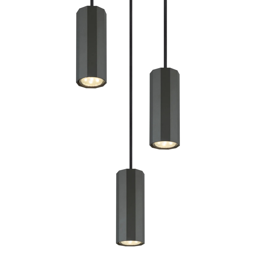 Globo - Lustra ar auklu 3xGU10/25W/230V melna