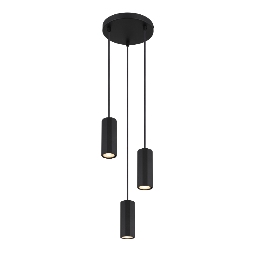 Globo - Lustra ar auklu 3xGU10/25W/230V melna