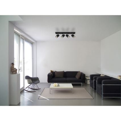 Globo - Starmetis 4xGU10/25W/230V melna