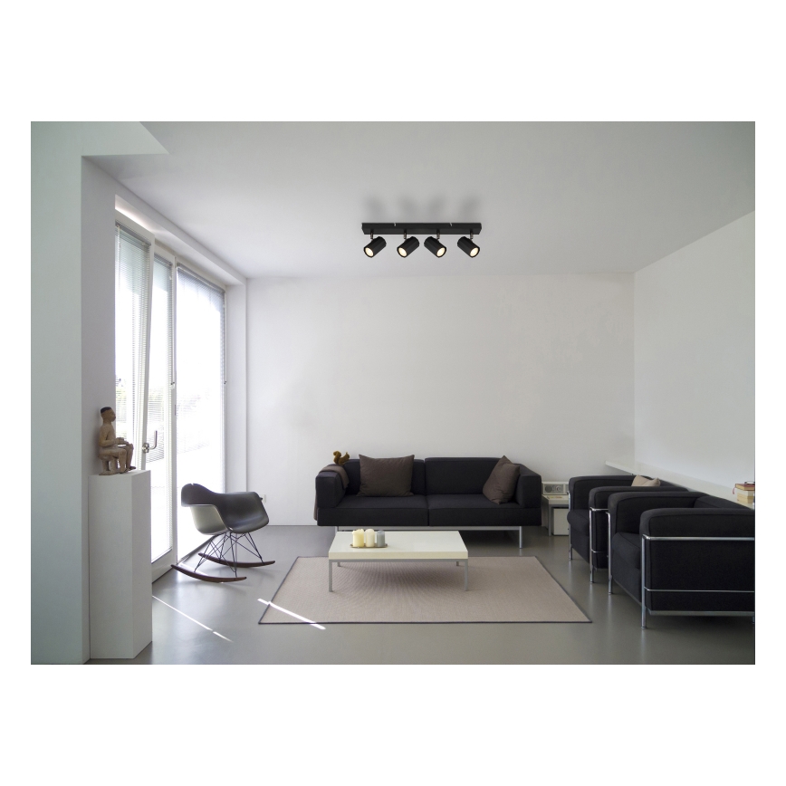 Globo - Starmetis 4xGU10/25W/230V melna