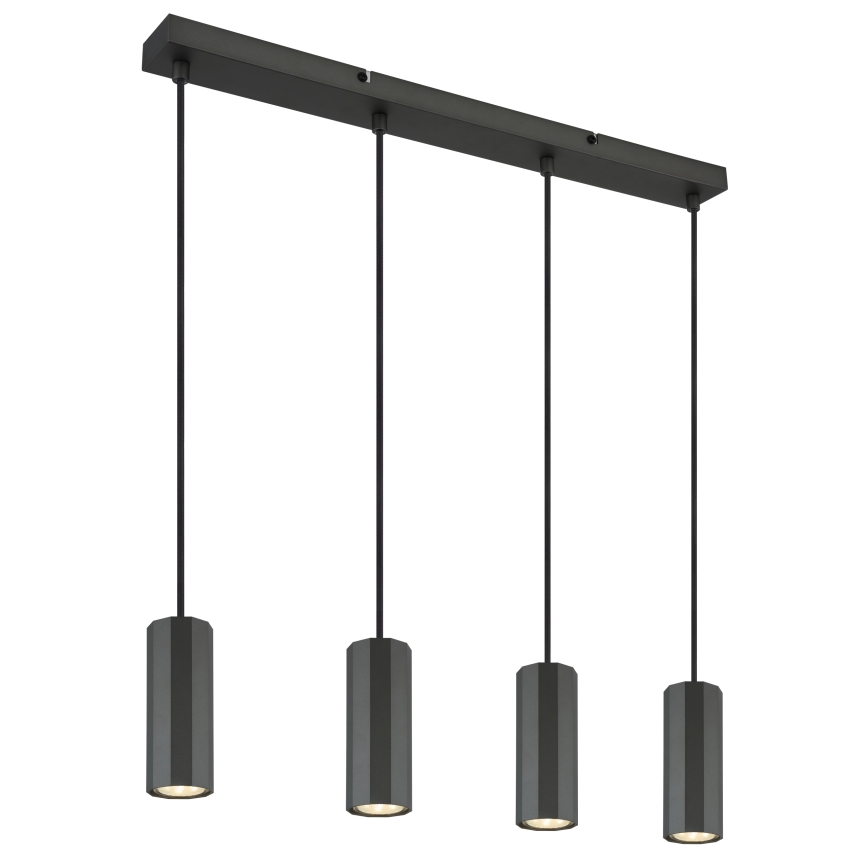 Globo - Lustra ar auklu 4xGU10/25W/230V melna