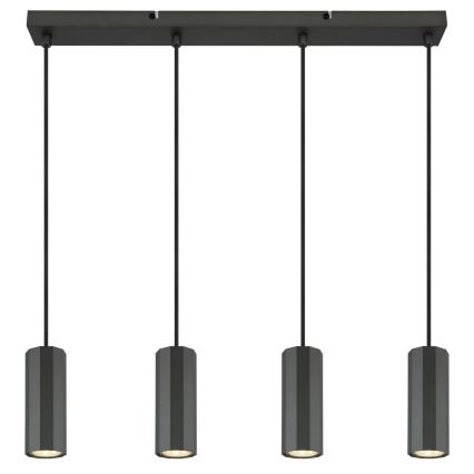 Globo - Lustra ar auklu 4xGU10/25W/230V melna