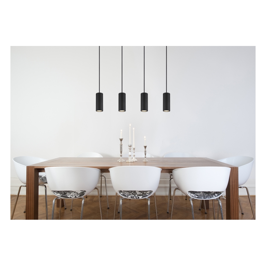 Globo - Lustra ar auklu 4xGU10/25W/230V melna