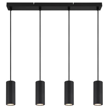 Globo - Lustra ar auklu 4xGU10/25W/230V melna