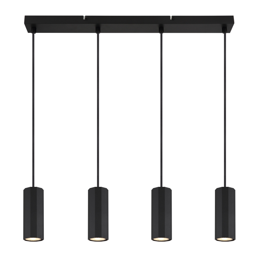 Globo - Lustra ar auklu 4xGU10/25W/230V melna