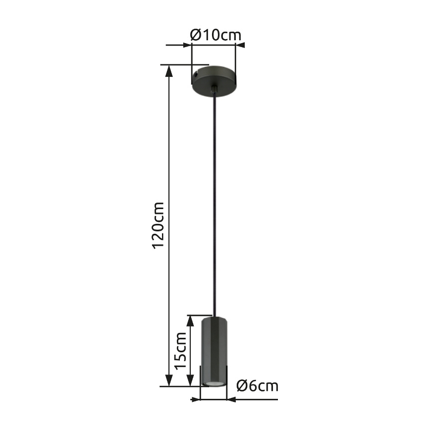 Globo - Lustra ar auklu 1xGU10/25W/230V melna