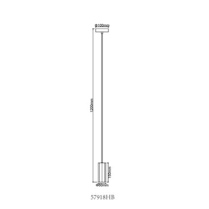 Globo - Lustra ar auklu 1xGU10/25W/230V melna
