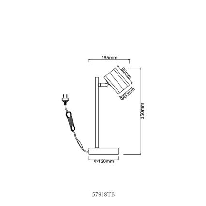 Globo - Galda lampa 1xGU10/5W/230V melna