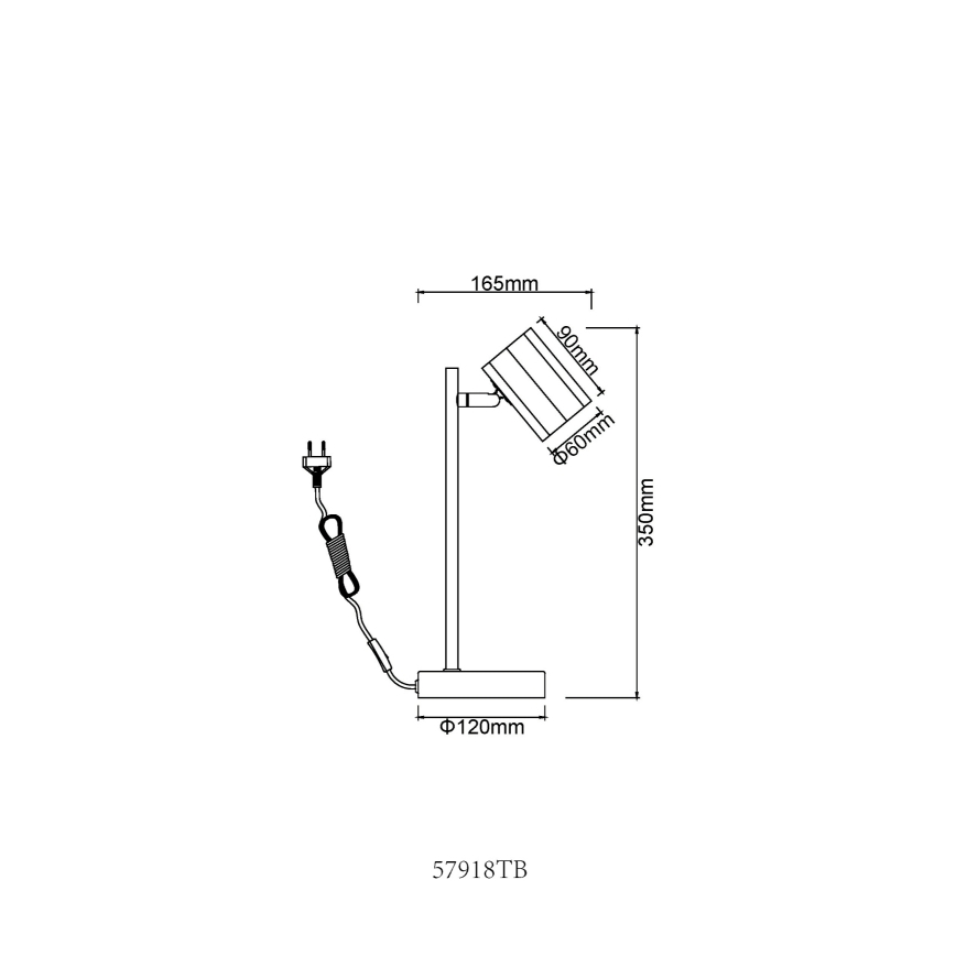 Globo - Galda lampa 1xGU10/5W/230V melna