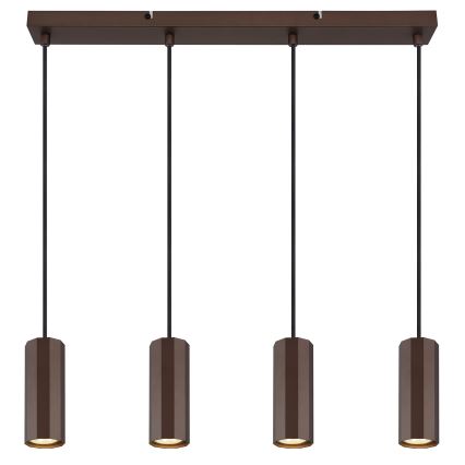 Globo - Lustra ar auklu 4xGU10/25W/230V brūna