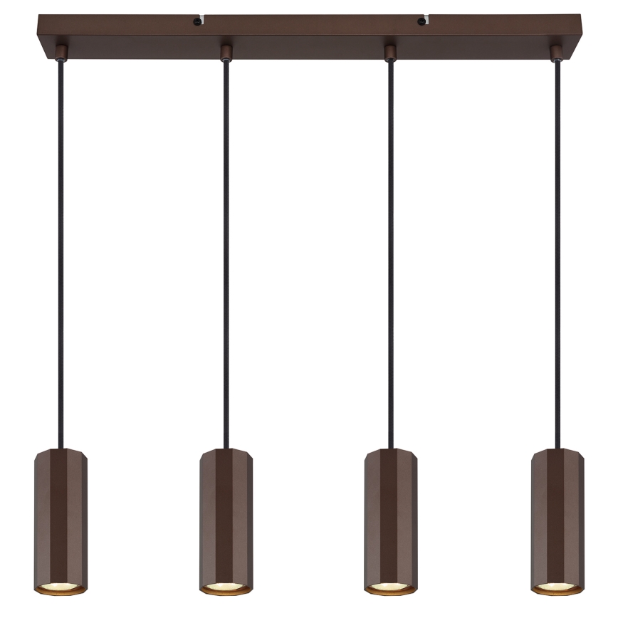 Globo - Lustra ar auklu 4xGU10/25W/230V brūna