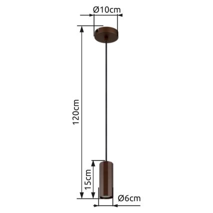 Globo - Lustra ar auklu 1xGU10/25W/230V brūna