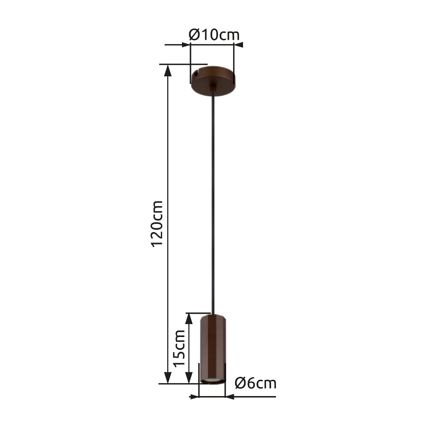 Globo - Lustra ar auklu 1xGU10/25W/230V brūna
