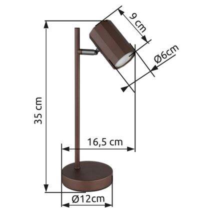 Globo - Galda lampa 1xGU10/5W/230V brūna