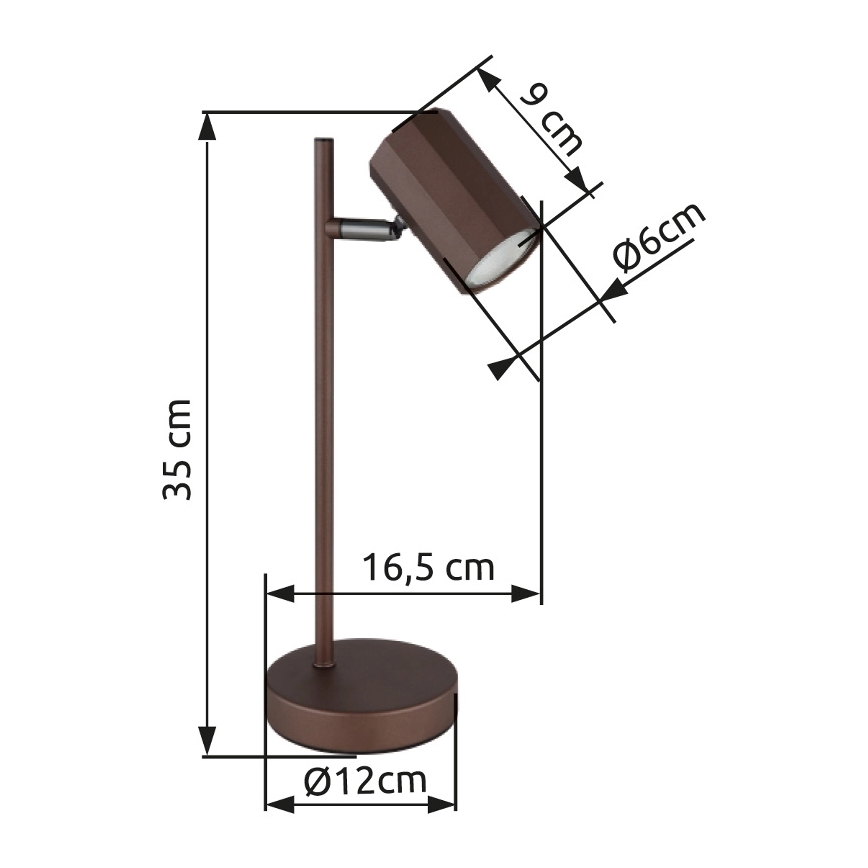 Globo - Galda lampa 1xGU10/5W/230V brūna