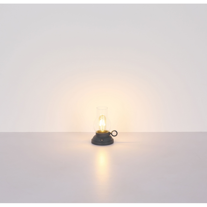 Globo - LED Aptumšojama uzlādējama skārienvadāma galda lampa LED/1W/3,7V 1200 mAh antracīta