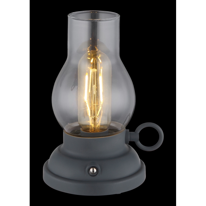 Globo - LED Aptumšojama uzlādējama skārienvadāma galda lampa LED/1W/3,7V 1200 mAh antracīta