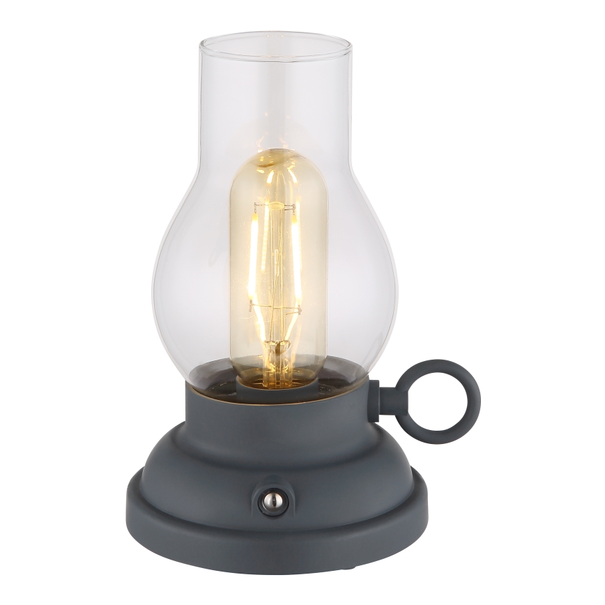 Globo - LED Aptumšojama uzlādējama skārienvadāma galda lampa LED/1W/3,7V 1200 mAh antracīta