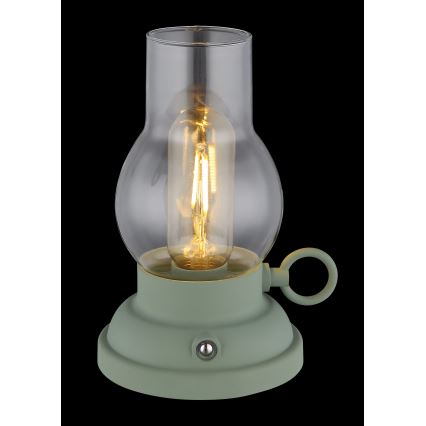 Globo - LED Aptumšojama uzlādējama skārienvadāma galda lampa LED/1W/3,7V 1200 mAh zaļa