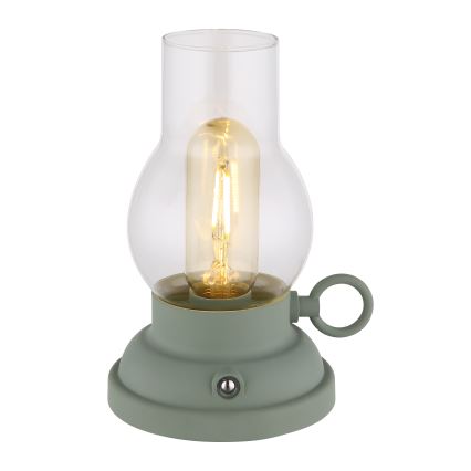 Globo - LED Aptumšojama uzlādējama skārienvadāma galda lampa LED/1W/3,7V 1200 mAh zaļa