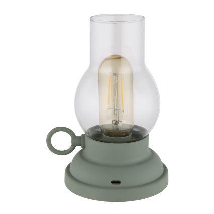 Globo - LED Aptumšojama uzlādējama skārienvadāma galda lampa LED/1W/3,7V 1200 mAh zaļa