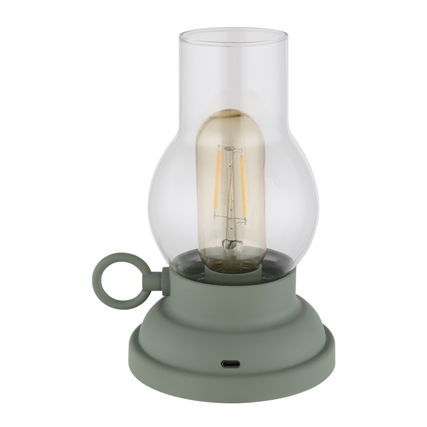 Globo - LED Aptumšojama uzlādējama skārienvadāma galda lampa LED/1W/3,7V 1200 mAh zaļa