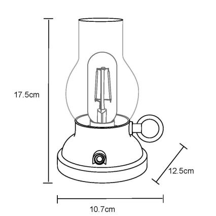 Globo - LED Aptumšojama uzlādējama skārienvadāma galda lampa LED/1W/3,7V 1200 mAh zaļa