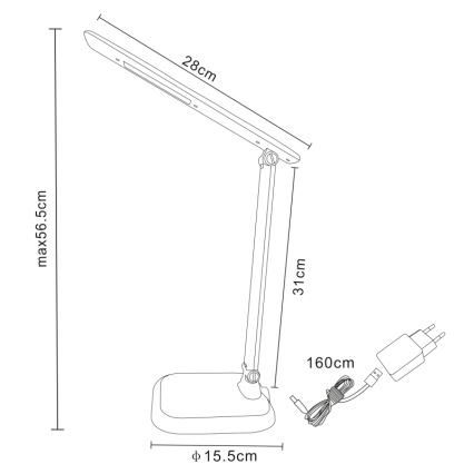 Globo - LED Aptumšojama galda lampa LED/7W/230V