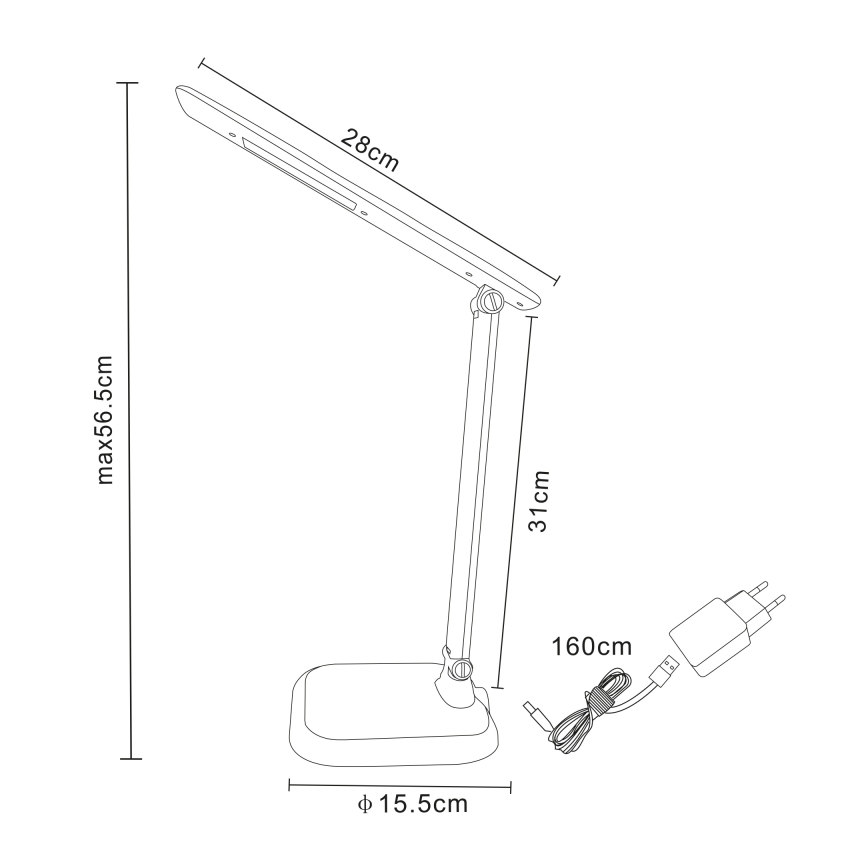 Globo - LED Aptumšojama galda lampa LED/7W/230V