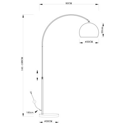 Globo - Stāvlampa 1xE27/40W/230V