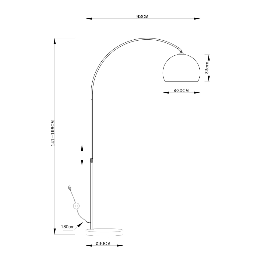 Globo - Stāvlampa 1xE27/40W/230V