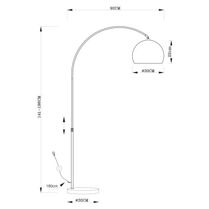 Globo - Stāvlampa 1xE27/40W/230V