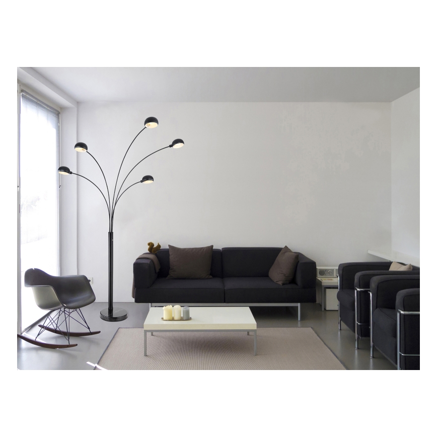 Globo - Grīdas stāvlampa 5xE14/40W/230V melna