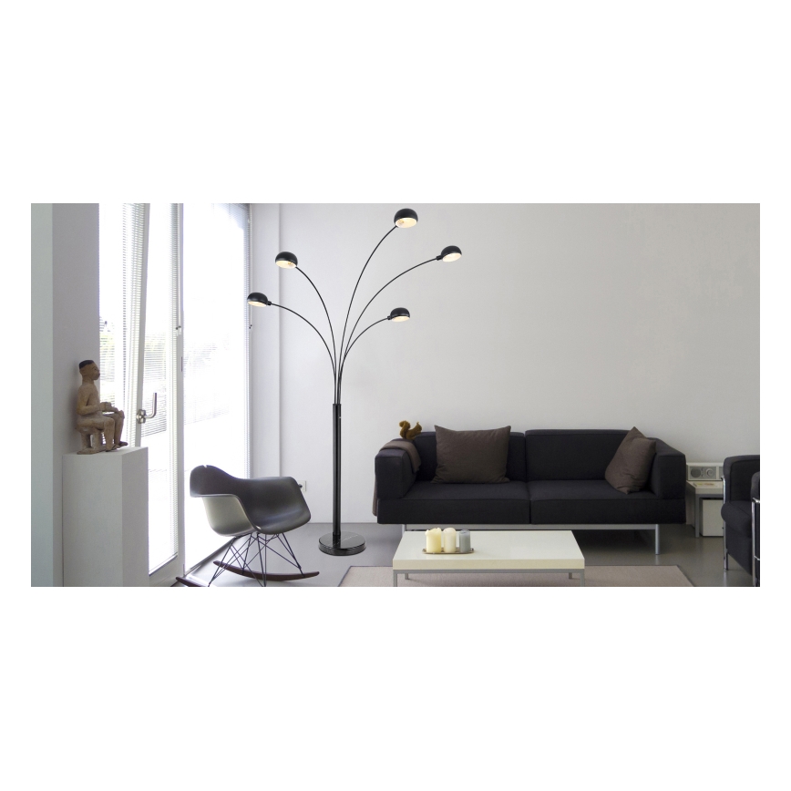 Globo - Grīdas stāvlampa 5xE14/40W/230V melna