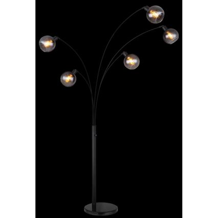 Globo - Grīdas stāvlampa 5xE27/40W/230V dūmakains