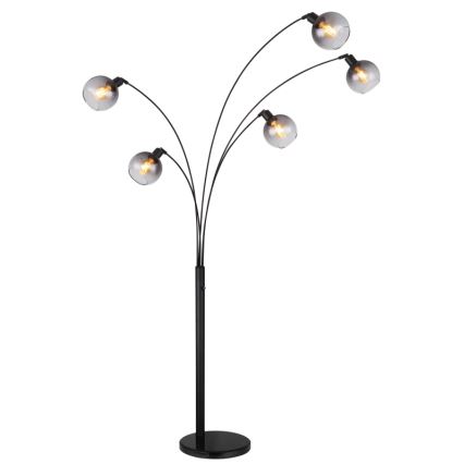 Globo - Grīdas stāvlampa 5xE27/40W/230V dūmakains