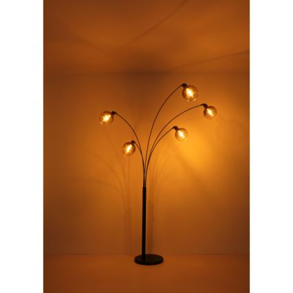 Globo - Grīdas stāvlampa 5xE27/40W/230V dūmakains