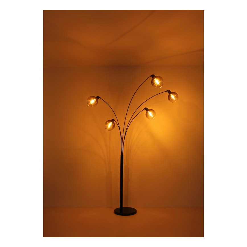 Globo - Grīdas stāvlampa 5xE27/40W/230V dūmakains