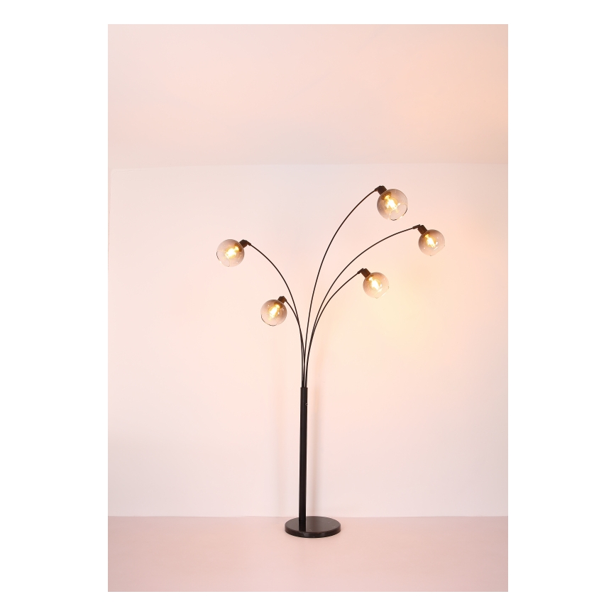 Globo - Grīdas stāvlampa 5xE27/40W/230V dūmakains